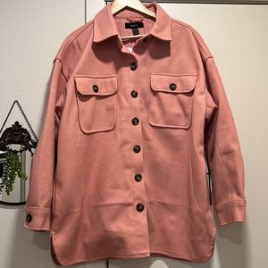 Plus Size Heathered Shacket